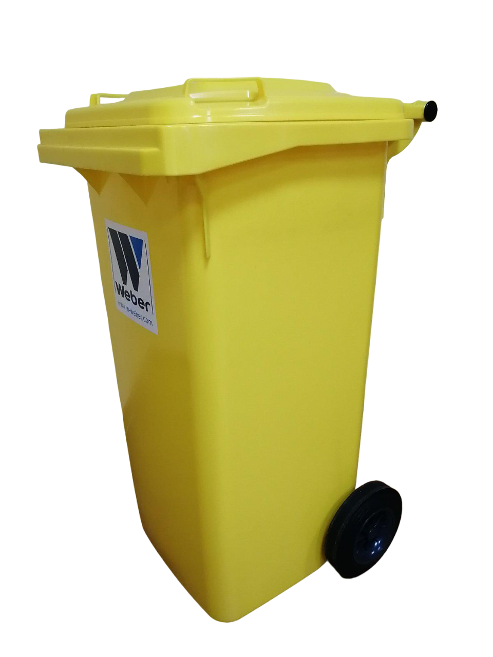 Контейнер для ТПВ об'ємом 120 літрів WEBER, колір жовтий